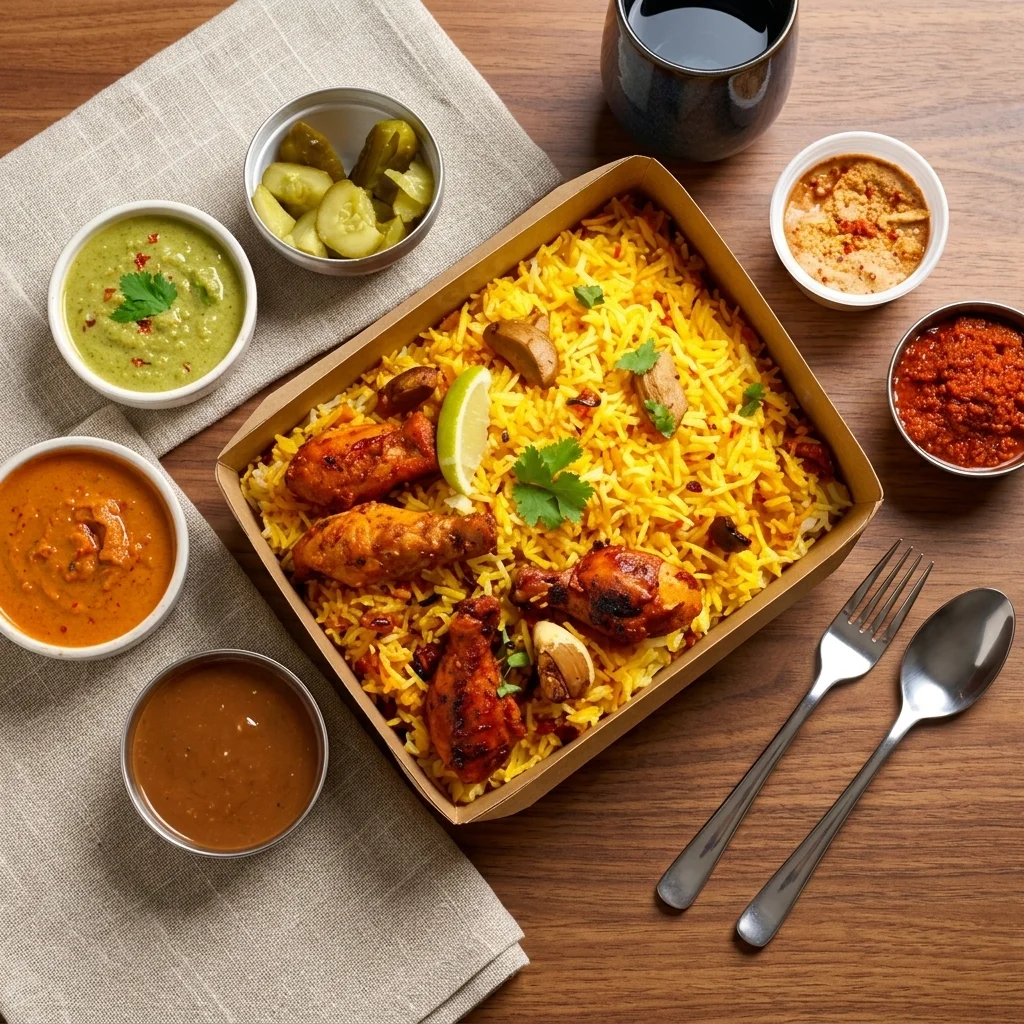 Chicken Biryani Combo at SpiceHub Indian Kitchen & Pizza in Calgary NW